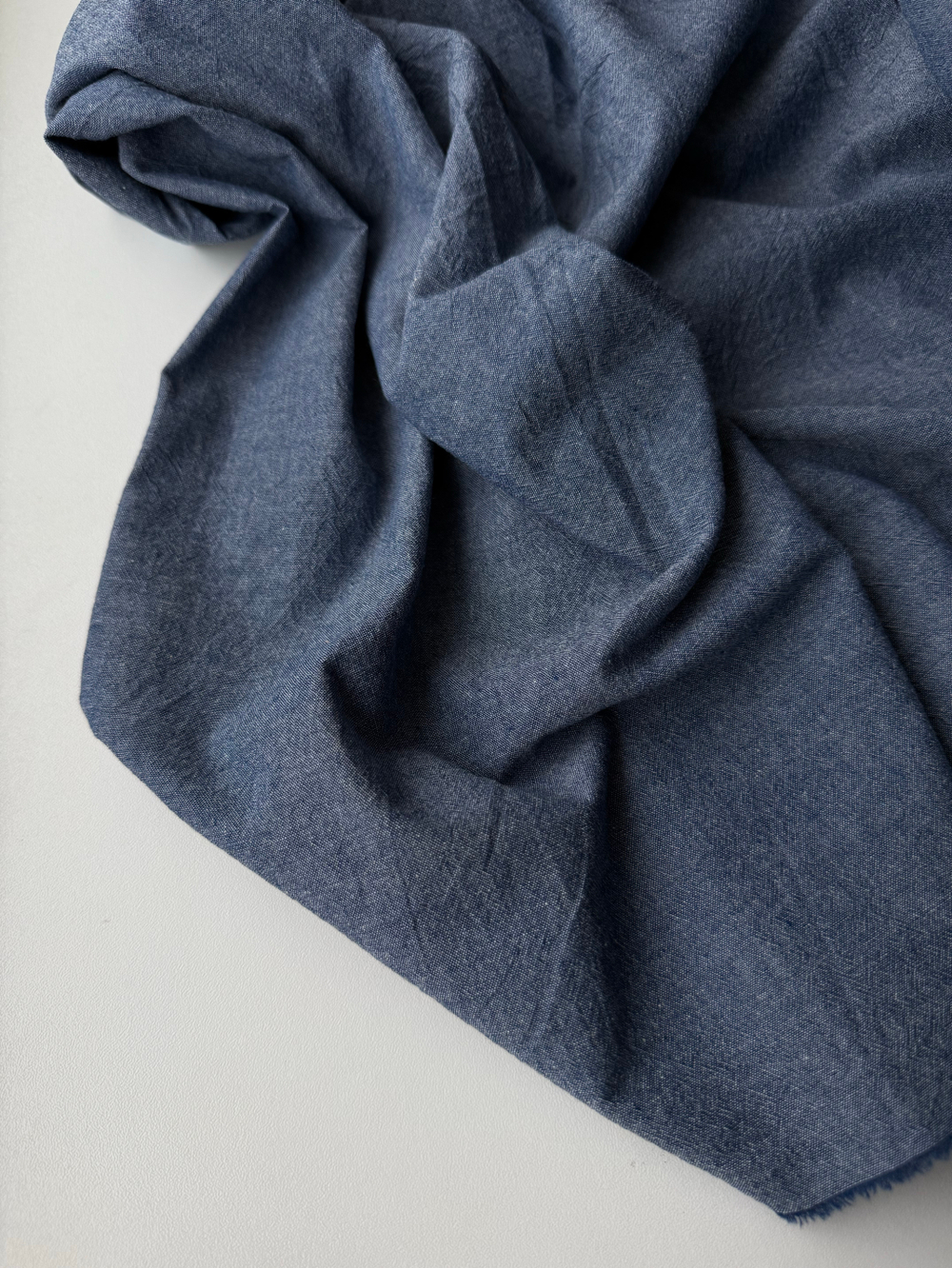 Вареный хлопок 250см. Синий