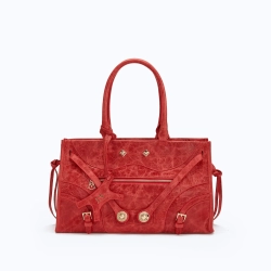 MANC КОЖАНАЯ СУМКА "ZOUZOU", КРАСНЫЙ
