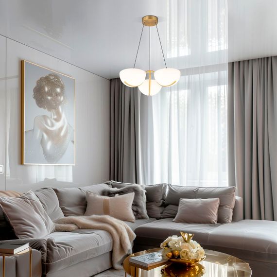 Подвесная светодиодная люстра Eurosvet Emisfero 50083/3 LED золото