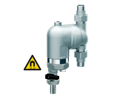 Фильтр 100мкм, с магн.встав., под манометр, Max: 95 °C, 25 бар, поворот.соед. 3/4" НР