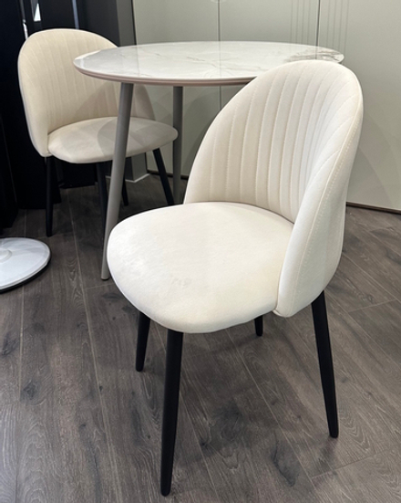 Стул М-City DISAUR Бари Marseille-13 Латте, Велюр, Черный каркас