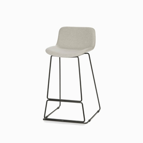 Полубарный стул Neo с мягкой обивкой серый