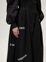 Платье длинное "Заслуженное" с набойкой. Черное