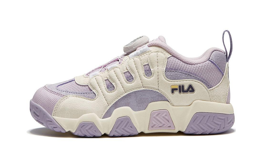 Middle-aged children's FILA Croissant low-cut non-slip wear-resistant sports casual shoes light purple