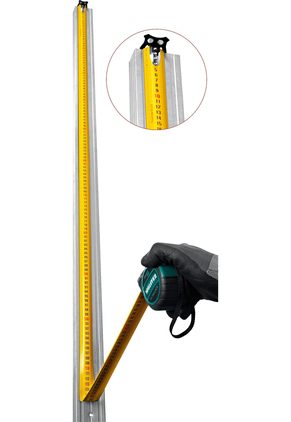 KRAFTOOL Extrem, 10 м х 32 мм, рулетка со сверх широким полотном (34127-10)