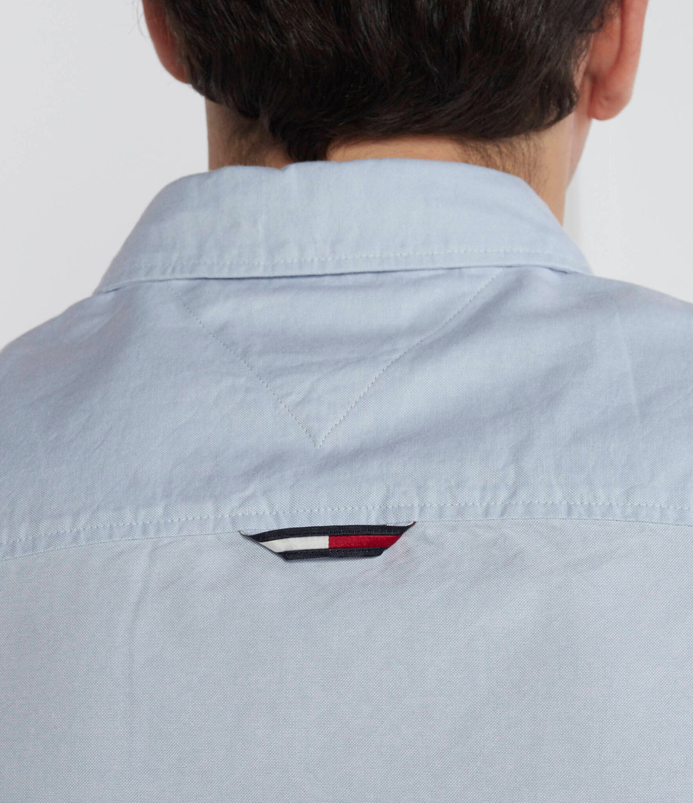 рубашка classic oxford Tommy Jeans - голубой(DM0DM15408)