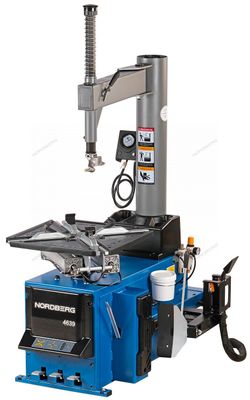 NORDBERG (4639B 380) Станок шиномонтажный полуавтомат, двухскоростной, стол с накладками, взрывная накачка, 380 В, синий