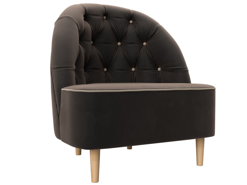 Кресло Амиса, Коричневый\Бежевый, Велюр, 110042