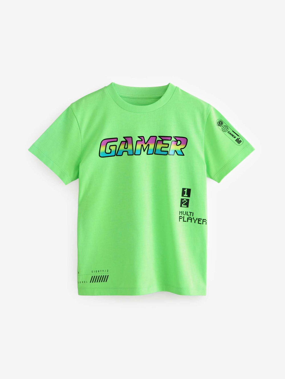 Футболка для мальчика Next E50-635, 3 шт., Черный, Белый, Ярко-зеленый