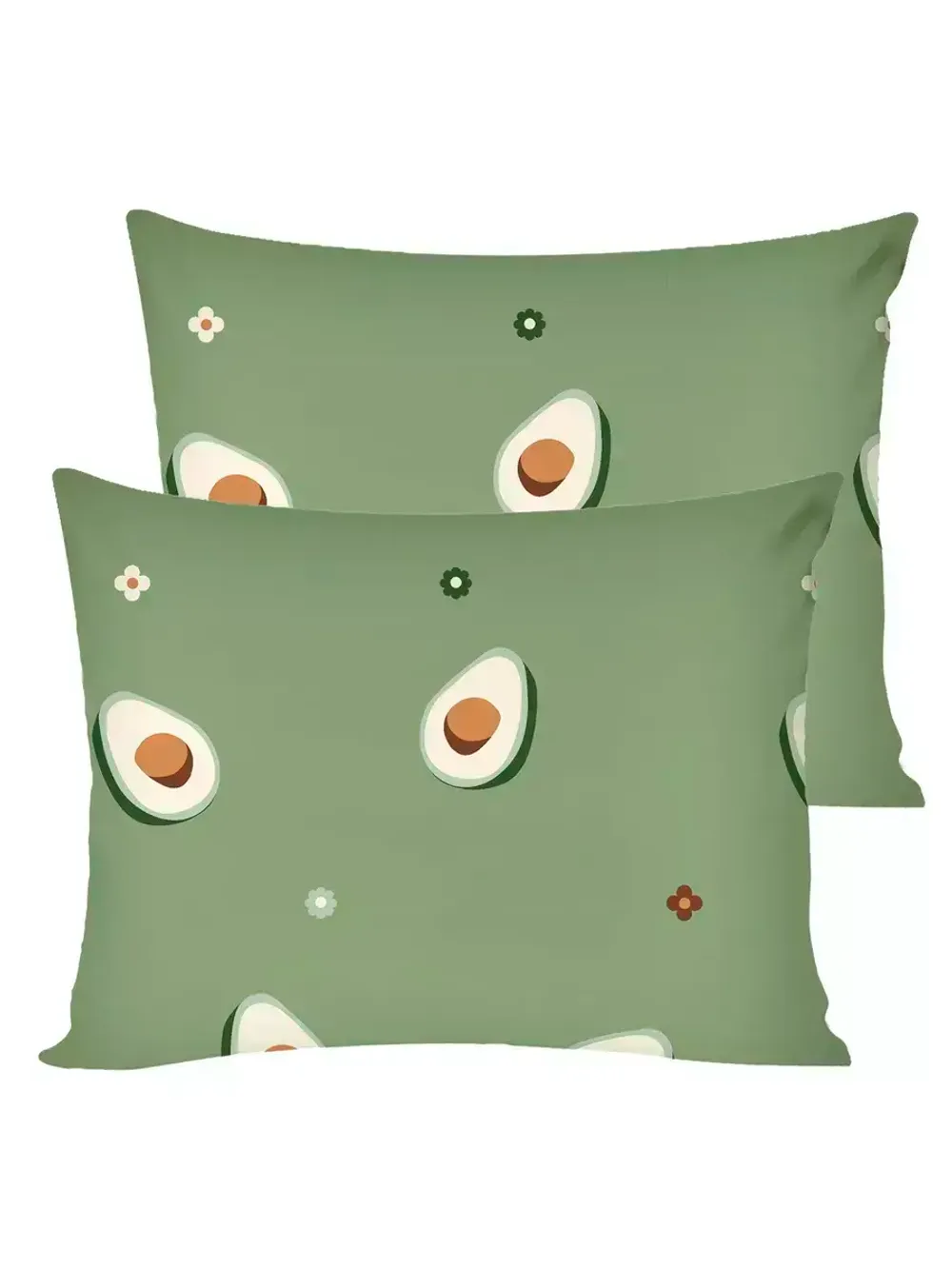 Постельное белье Полисатин Мечта "Avocado" евро Наволочка 50х70 см 2 шт Простынь на резинке 180x200 см Пододеяльник 200x215 см