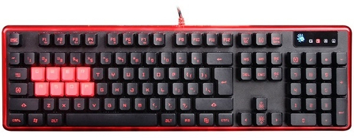 Клавиатура A4Tech Bloody B2278 USB черный-красный