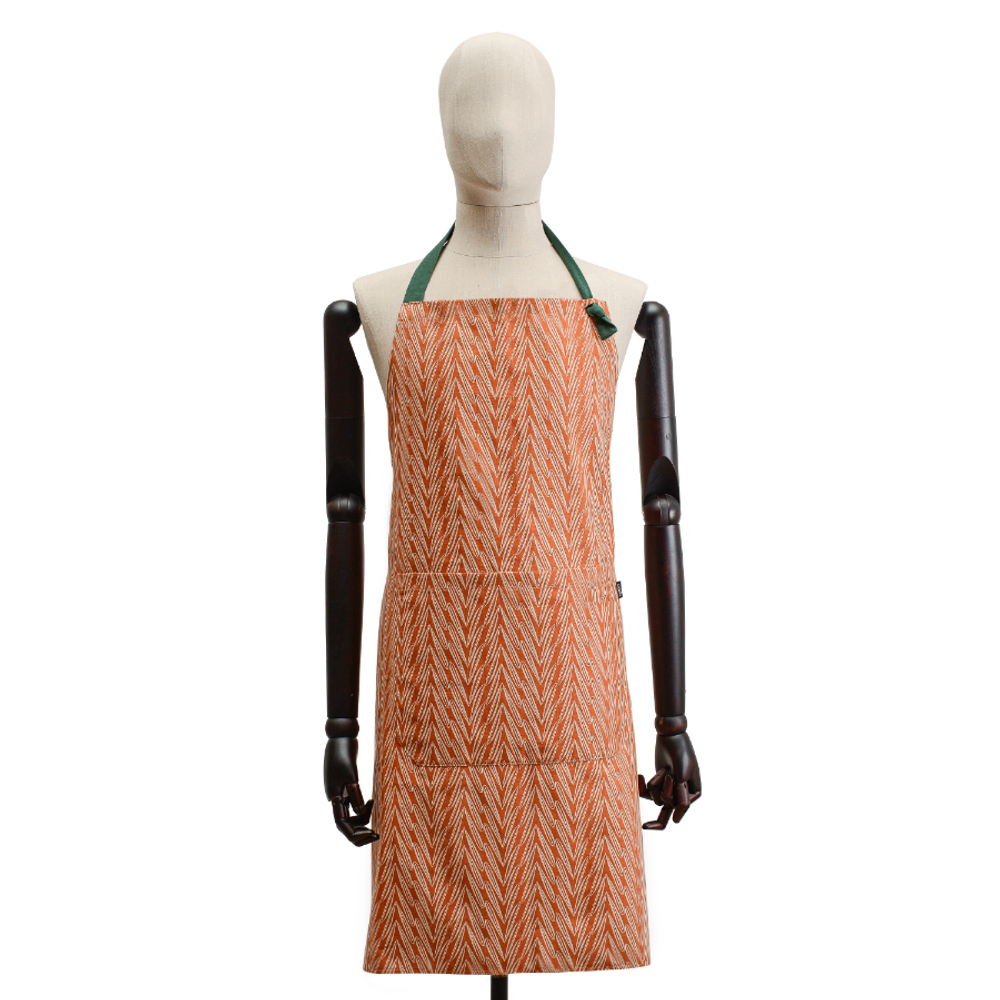 Фартук из хлопка с графичным принтом Колосья russian north, 81х69 см