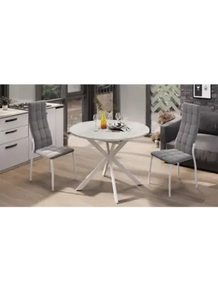 Стол кухонный Белый муар 100(131)х100х75 см