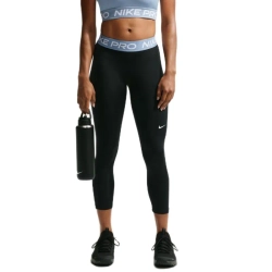 Женские леггинсы Nike Pro Mid-Rise Crop - black/work blue/white
