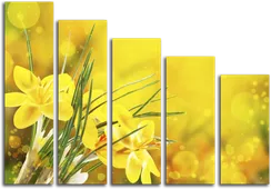 Модульная картина "Цветочные блики"