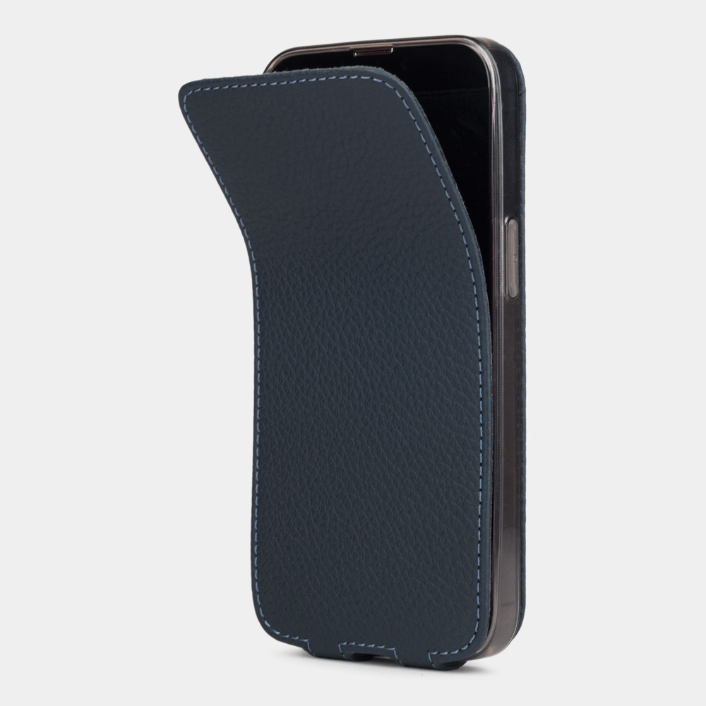 Чехол для iPhone 13 Pro Max из кожи теленка, цвета синий