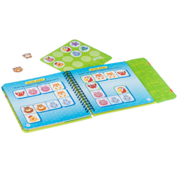 Компактные развивающие игры в дорогу Bondibon. ИЗУЧАЕМ ЖИВОТНЫЙ МИР 3+ с наностикерами