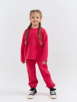 Джоггеры "Фуксия" с карманами утепленные