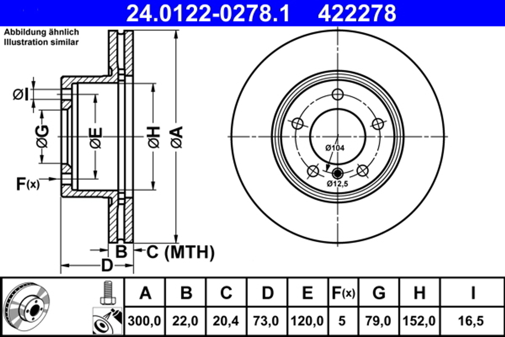 ATE - 24012202781-ATE - Brake Disc