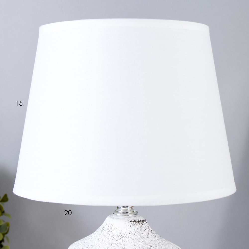 Настольная лампа Ассанти Е14 40Вт 19,5х19,5х32 см   (белый/серый)