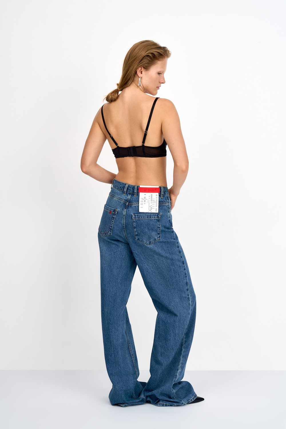 Джинсы женские свободные синие Woman Jeans Loose Fit Jeans DARK Blue