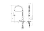Смеситель для кухни 2 jet (профессиональный) AQUATEK AQ1387CR ЕВРОПА