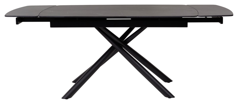 Стол М-City DISAUR Риволи (Rivoli) 140 Черный Мрамор (Matt Black Marble Solid Ceramic), Черный