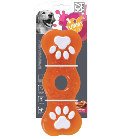 Игрушка для собак ЯММИ Кость, вкус бекона, нейлон 20,3х8,1х2,6 см MPets 10635799