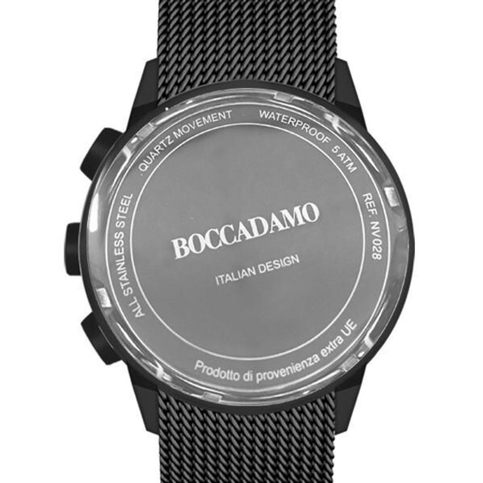 Часы Boccadamo Navy Black NV014 BW/BW с минеральным стеклом