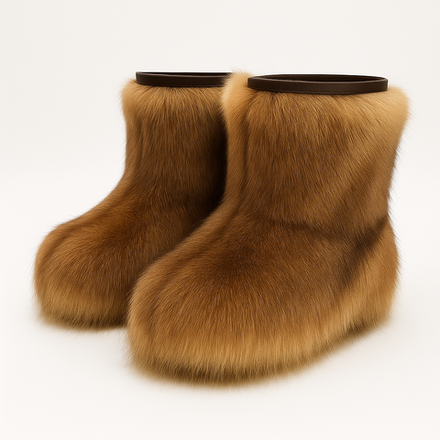 Унты укороченные женские из меха куницы натуральной