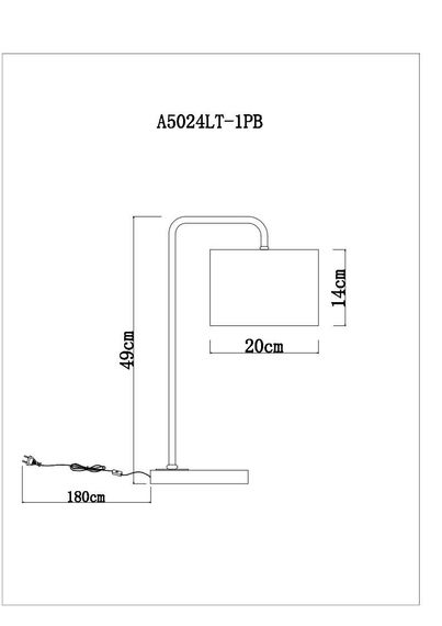 Настольная лампа Arte Lamp Rupert A5024LT-1PB