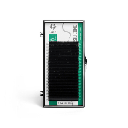 Черные ресницы Lovely Silicone MIX 20 линий