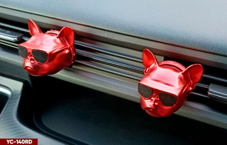 Ароматизатор-игрушка -на обдув- Собачки Бульдог - YC-140RD красный