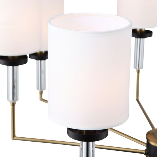 SL1404.303.10 Люстра подвесная ST-Luce Латунь/Прозрачный E14*6 40W BLACK+BRASS