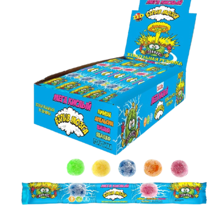 Взрыв мозга кислая жевательная резинка в ленте