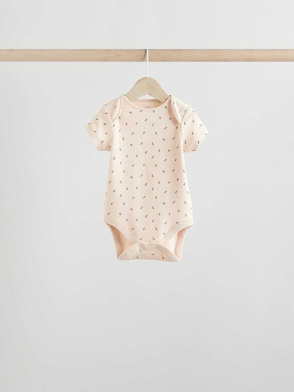 Боди с коротким рукавом для малышей Next E57-519, 5 шт., Белый, Темно-серый, Молочный