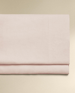 Zara Home - Простыня из постиранного льна (вес 140 гхм2), розовый, 270x280 см