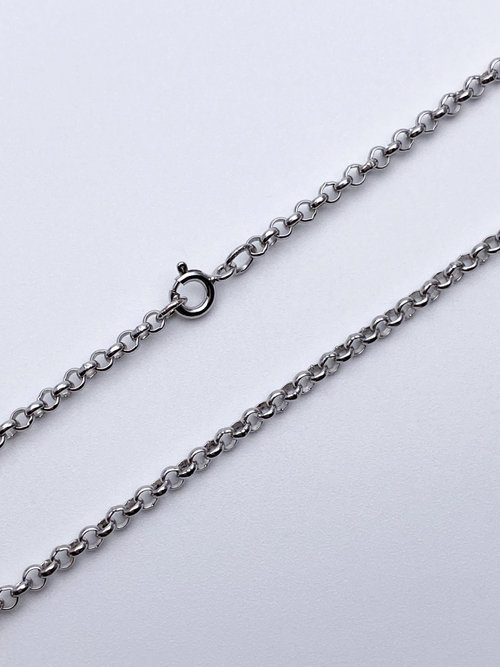 Цепь из серебра/Горох/Родий