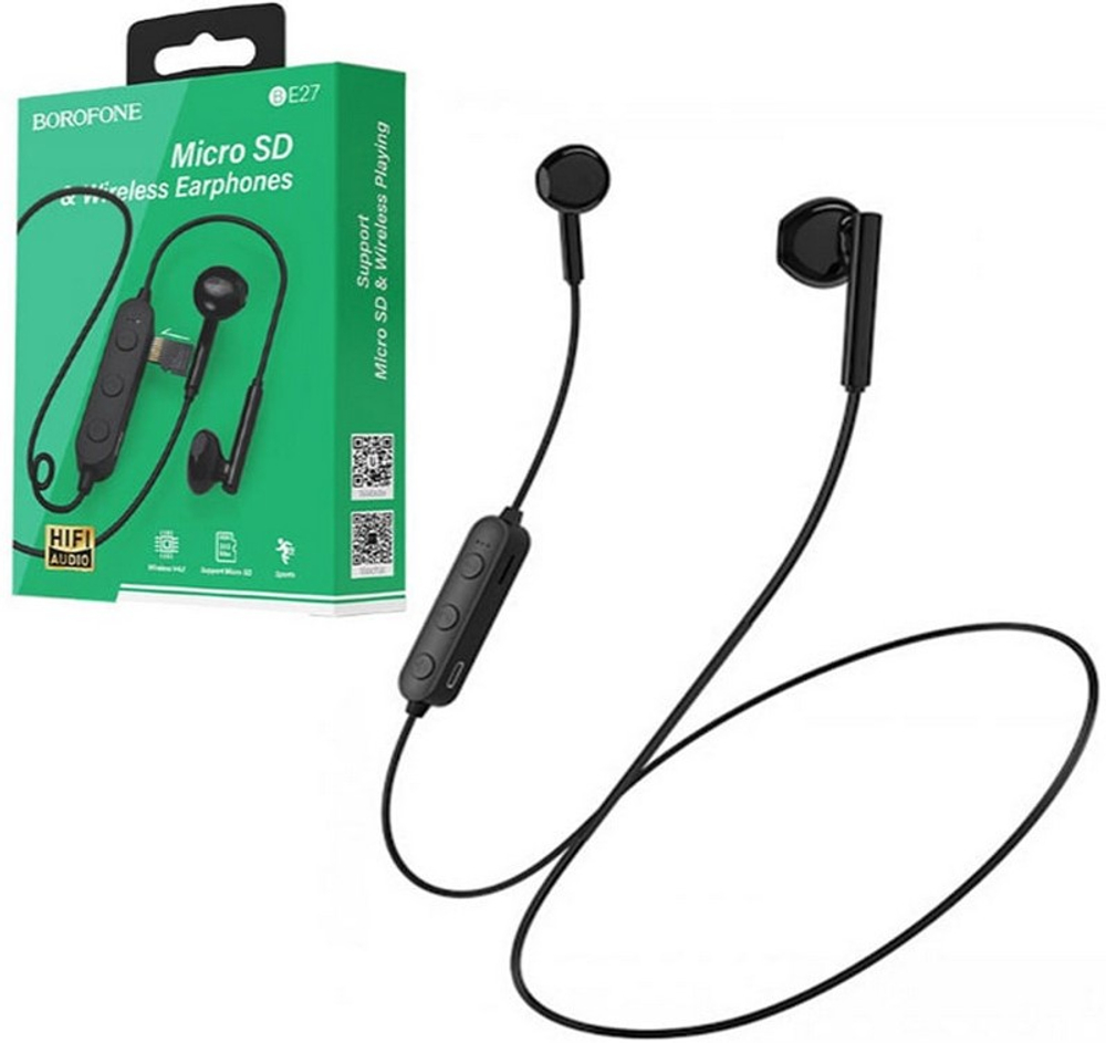 Спортивные наушники Bluetooth BOROFONE BE27 (черный)