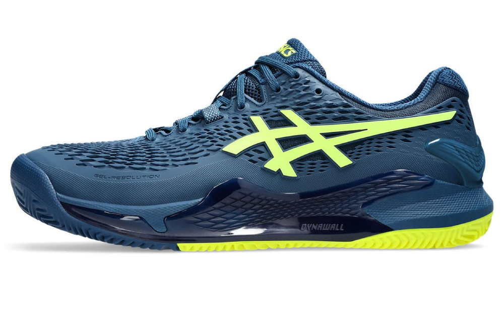 Теннисные кроссовки Asics Gel-Resolution 9 Clay - mako blue/safety yellow