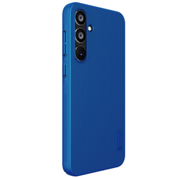 Тонкий чехол синего цвета (Peacock Blue) от Nillkin для смартфона Samsung Galaxy A35, серия Super Frosted Shield