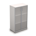 Шкаф средний со стеклом в раме (задняя стенка ХДФ) АВАНС (AVANCE)