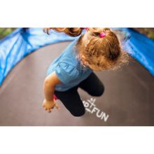 Батут с защитной сеткой DFC JUMP4FUN 6 ft синий с лестницей