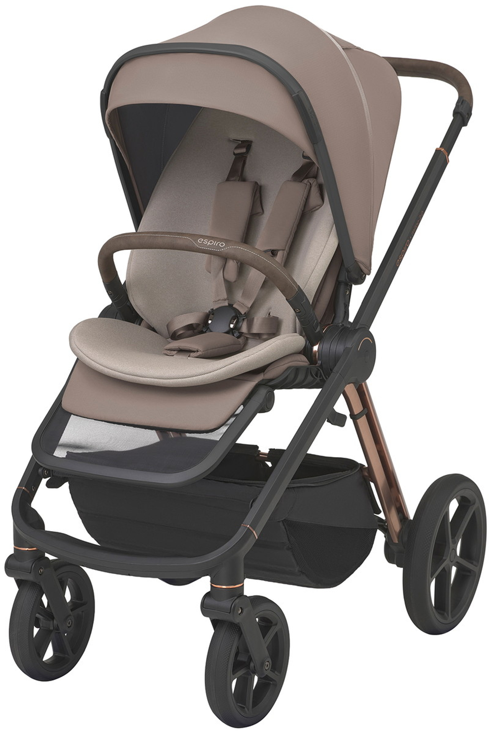 Детская коляска 3 в 1 Espiro Miloo 2.0 и автокресло Pi Gray blue 309 tasty cappuccino