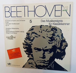 Винтажная виниловая пластинка LP L.V. Beethoven , Amadeus Webersinke, Gewandhausorchester Leipzig, Kurt Masur Violinkonzert Op. 61 (ГДР 1975)