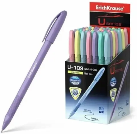 Ручка шариковая синяя 0,3 мм ErichKrause Stick&Grip 58111