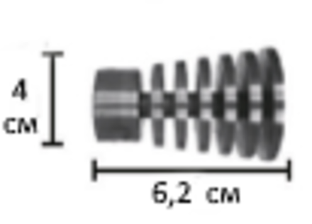 Наконечники "Конус скан Ост" для кованых карнизов d20 мм, цвет хром