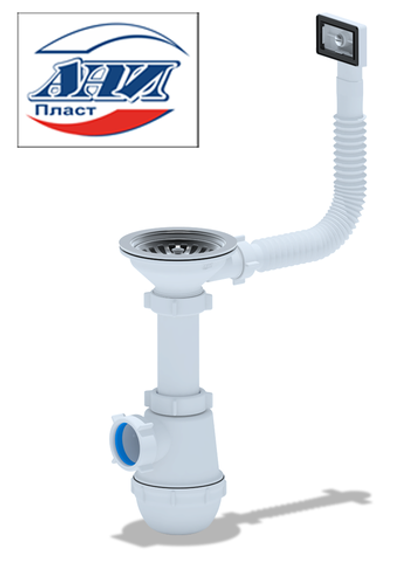 АНИ ГРОТ  А0145S  Сифон 3 1/2 х 40 с гибким перел квад. (10/1шт)