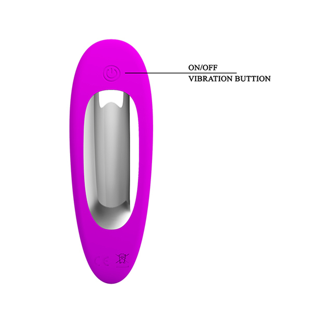 Лиловый анальный вибростимулятор 12,3см с пультом ДУ Pretty Love Heather BI-014647W