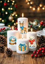 Трансфер переводной - декаль для свечей и гипса новый год 009 А5